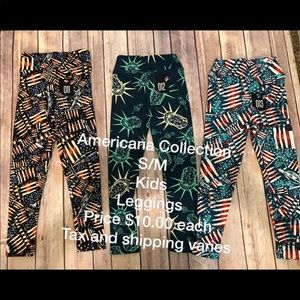 Lularoe Americana Collection kids legging